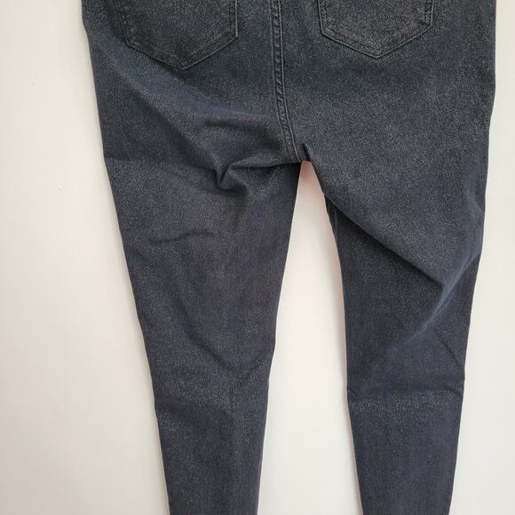 Torrid Sky High Skinny Crop Jean Premium Stretch Black Sparkle Women 14 - Picture 8 of 13